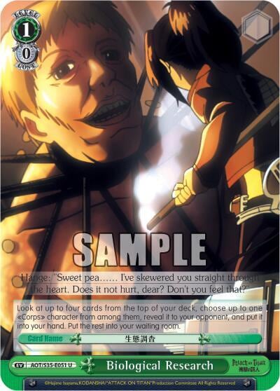 Biological Research, Attack on Titan AOT/S35-E051 U