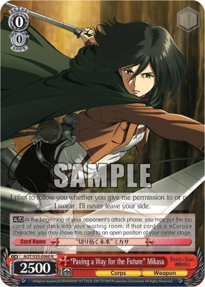 "Paving a Way for the Future" Mikasa, Attack on Titan AOT/S35-E060 R