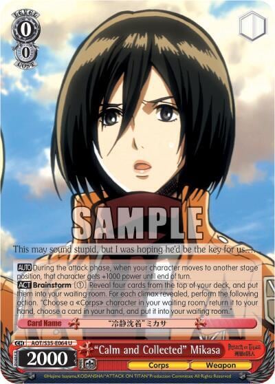 "Calm and Collected" Mikasa, Attack on Titan AOT/S35-E064 U