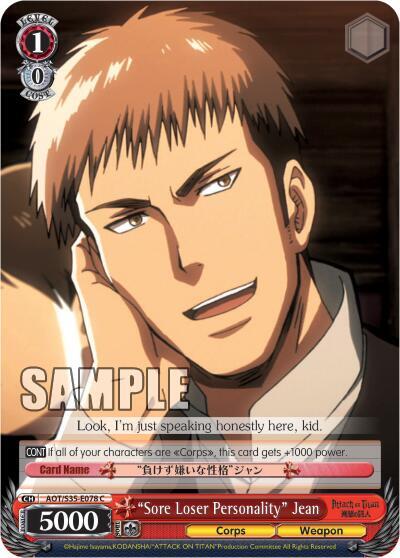 "Sore Loser Personality" Jean, Attack on Titan AOT/S35-E078 C