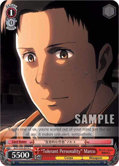"Tolerant Personality" Marco, Attack on Titan AOT/S35-E079 C