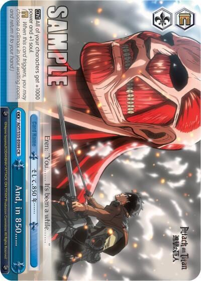 And, in 850……, Attack on Titan AOT/S35-E099 CR