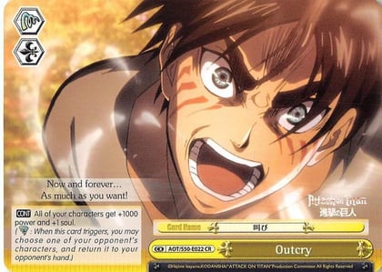 Outcry, Attack on Titan Vol. 2 AOT/S50-E022 CR