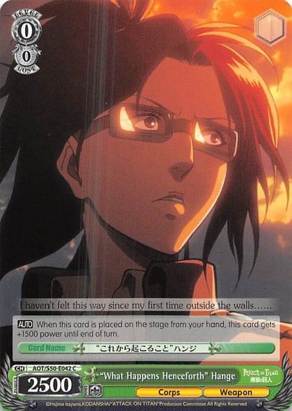"What Happens Henceforth" Hange, Attack on Titan Vol. 2 AOT/S50-E042 C