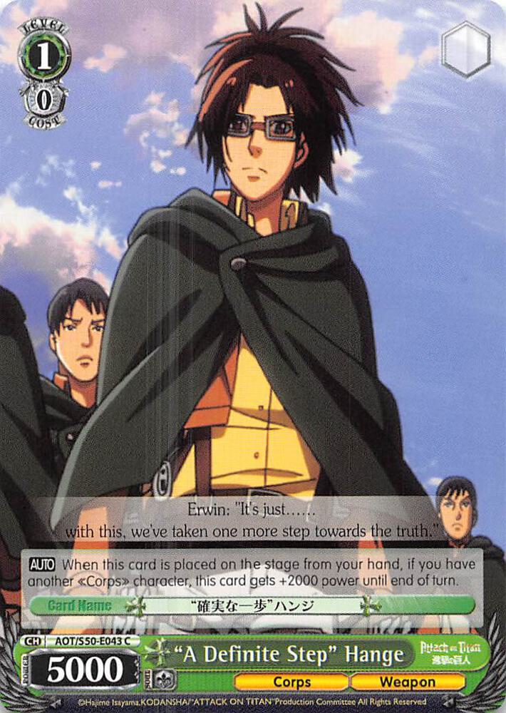 "A Definite Step" Hange, Attack on Titan Vol. 2 AOT/S50-E043 C