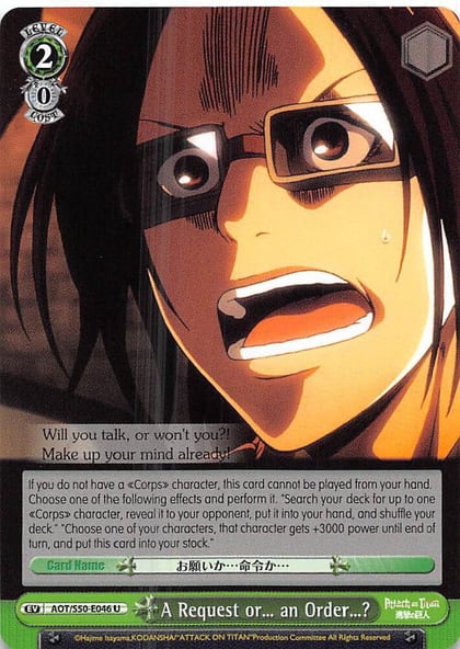 A Request or... an Order...?, Attack on Titan Vol. 2 AOT/S50-E046 U