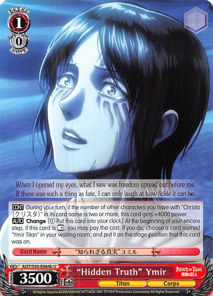 "Hidden Truth" Ymir (B), Attack on Titan Vol. 2 AOT/S50-E064b U