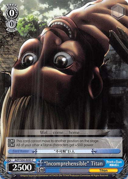 "Incomprehensible" Titan, Attack on Titan Vol. 2 AOT/S50-E093 C