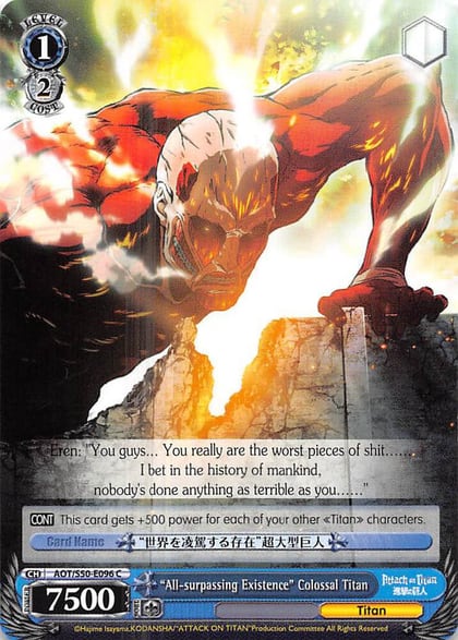 "All-surpassing Existence" Colossal Titan, Attack on Titan Vol. 2 AOT/S50-E096 C
