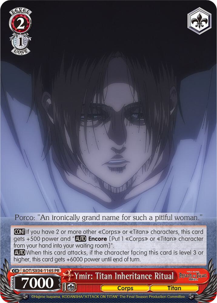 Ymir: Titan Inheritance Ritual (Foil), Attack On Titan: Final Season AOT/SX04-116S PR