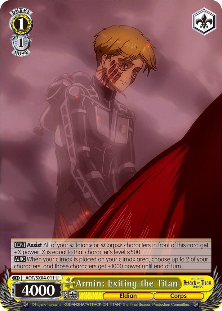 Armin: Exiting the Titan, Attack On Titan: Final Season AOT/SX04-011 U