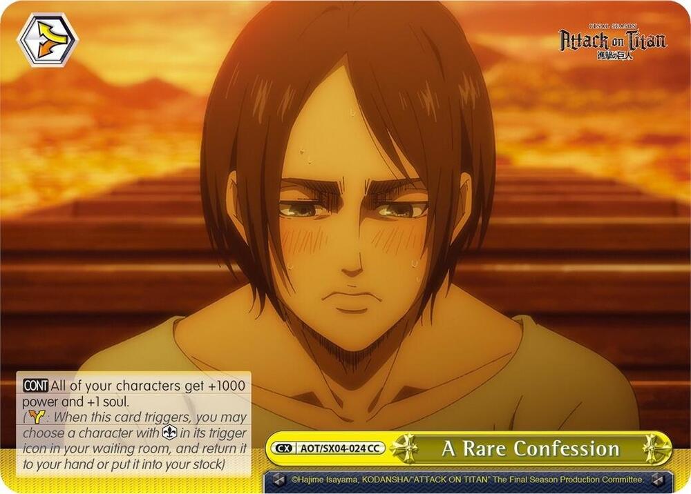 A Rare Confession, Attack On Titan: Final Season AOT/SX04-024 CC