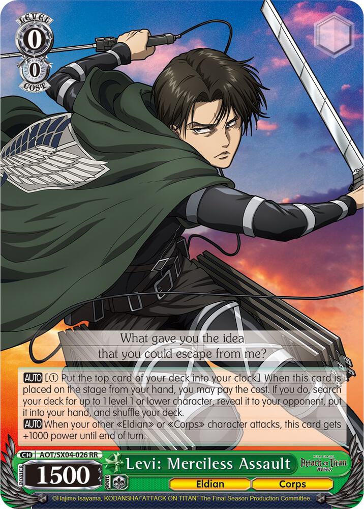 Levi: Merciless Assault, Attack On Titan: Final Season AOT/SX04-026 RR