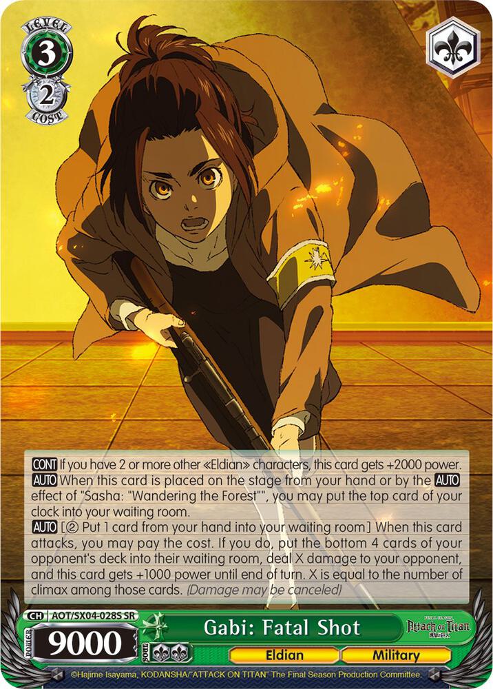 Gabi: Fatal Shot (SR), Attack On Titan: Final Season AOT/SX04-028S SR