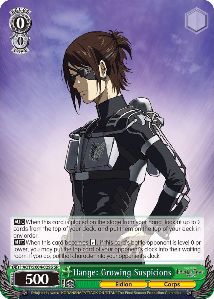 Hange: Growing Suspicions (SR), Attack On Titan: Final Season AOT/SX04-029S SR