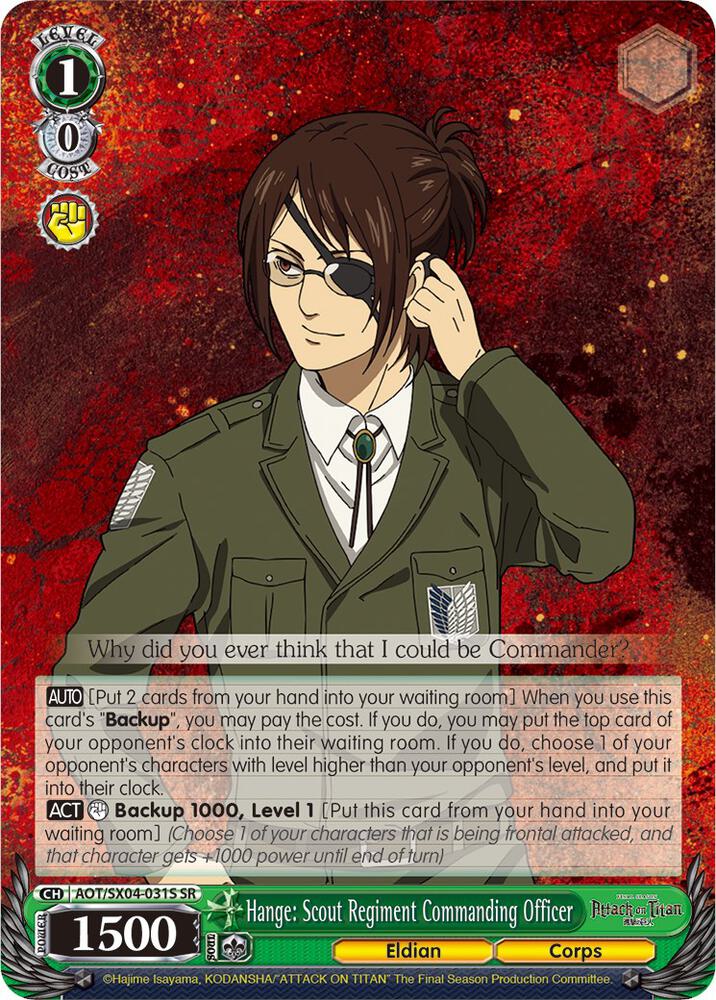 Hange: Scout Regiment Commanding Officer (SR), Attack On Titan: Final Season AOT/SX04-031S SR