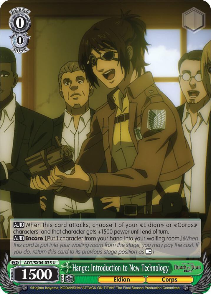 Hange: Introduction to New Technology, Attack On Titan: Final Season AOT/SX04-035 U