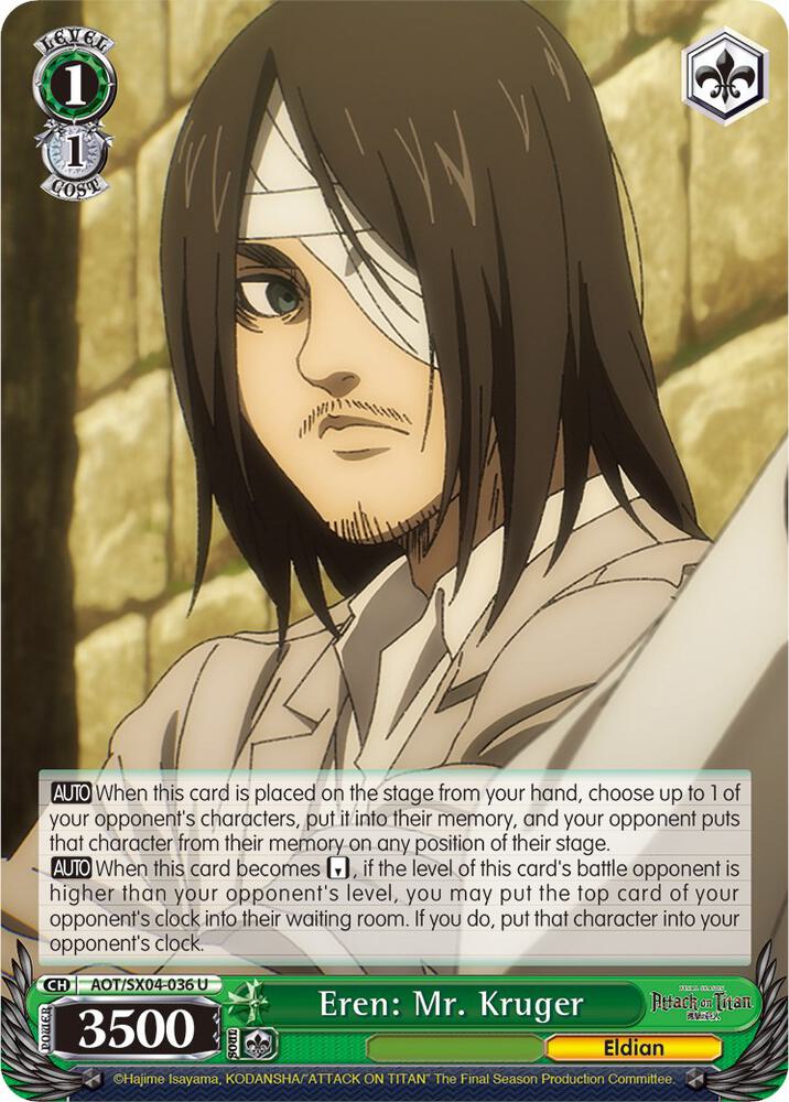 Eren: Mr. Kruger, Attack On Titan: Final Season AOT/SX04-036 U
