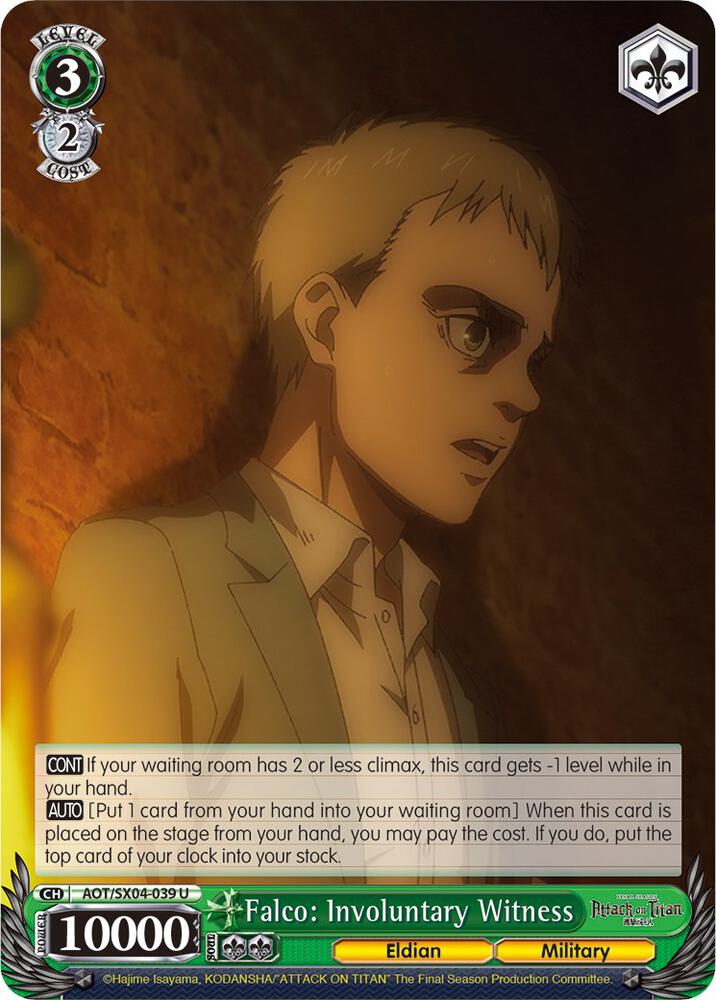 Falco: Involuntary Witness, Attack On Titan: Final Season AOT/SX04-039 U