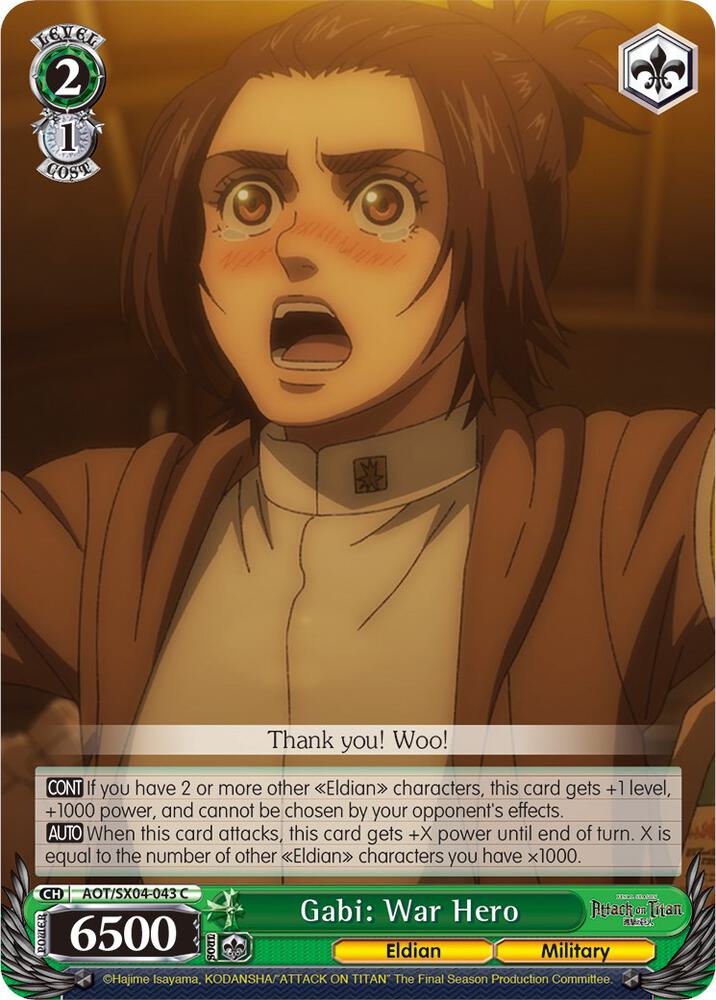 Gabi: War Hero, Attack On Titan: Final Season AOT/SX04-043 C