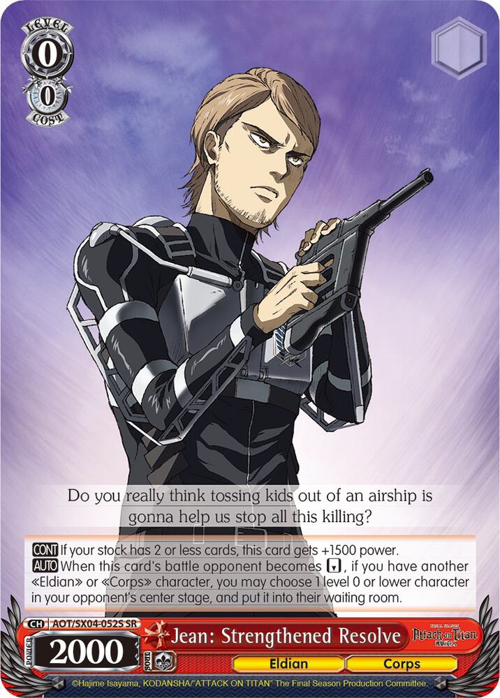 Jean: Strengthened Resolve (SR), Attack On Titan: Final Season AOT/SX04-052S SR