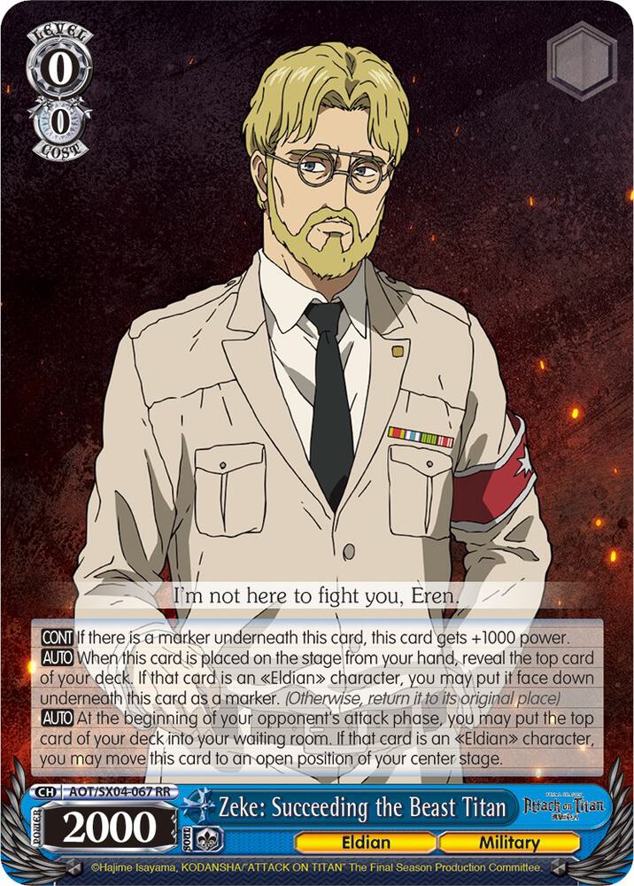 Zeke: Succeeding the Beast Titan, Attack On Titan: Final Season AOT/SX04-067 RR