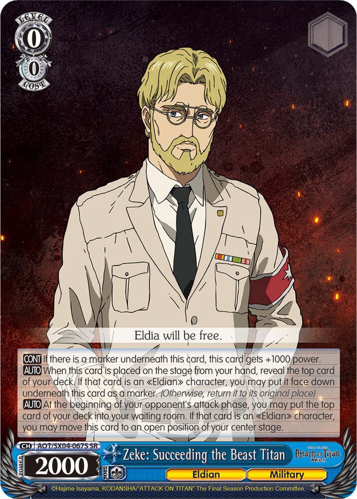 Zeke: Succeeding the Beast Titan (SR), Attack On Titan: Final Season AOT/SX04-067S SR
