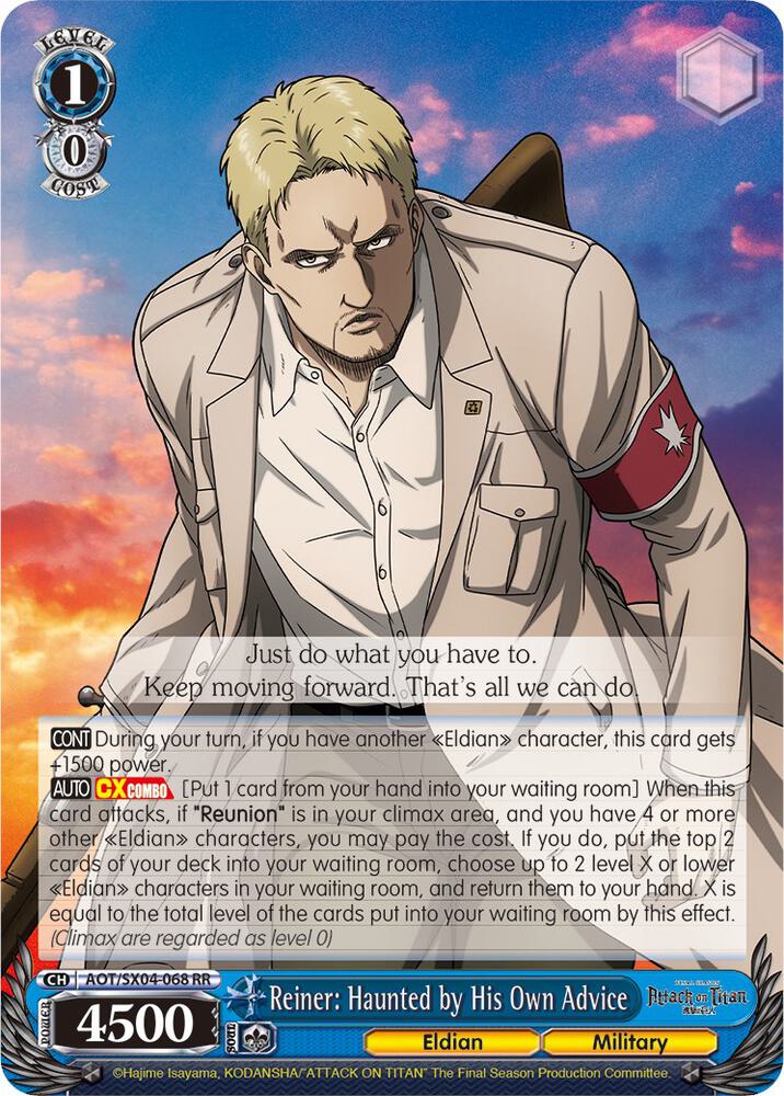 Reiner: Haunted by His Own Advice, Attack On Titan: Final Season AOT/SX04-068 RR