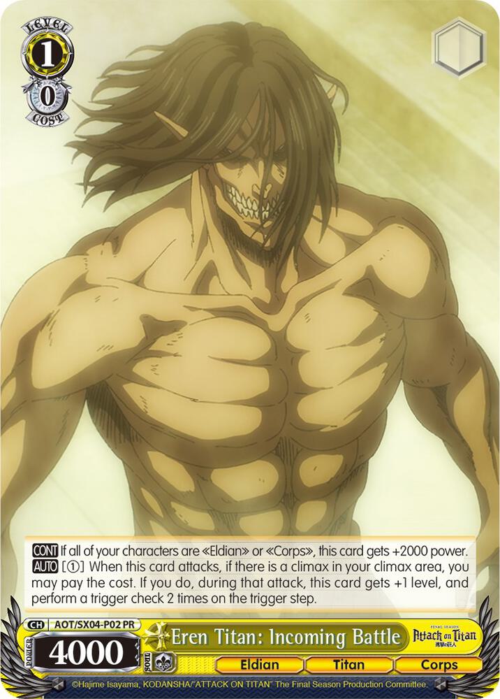 Eren Titan: Incoming Battle, Attack On Titan: Final Season AOT/SX04-P02 PR