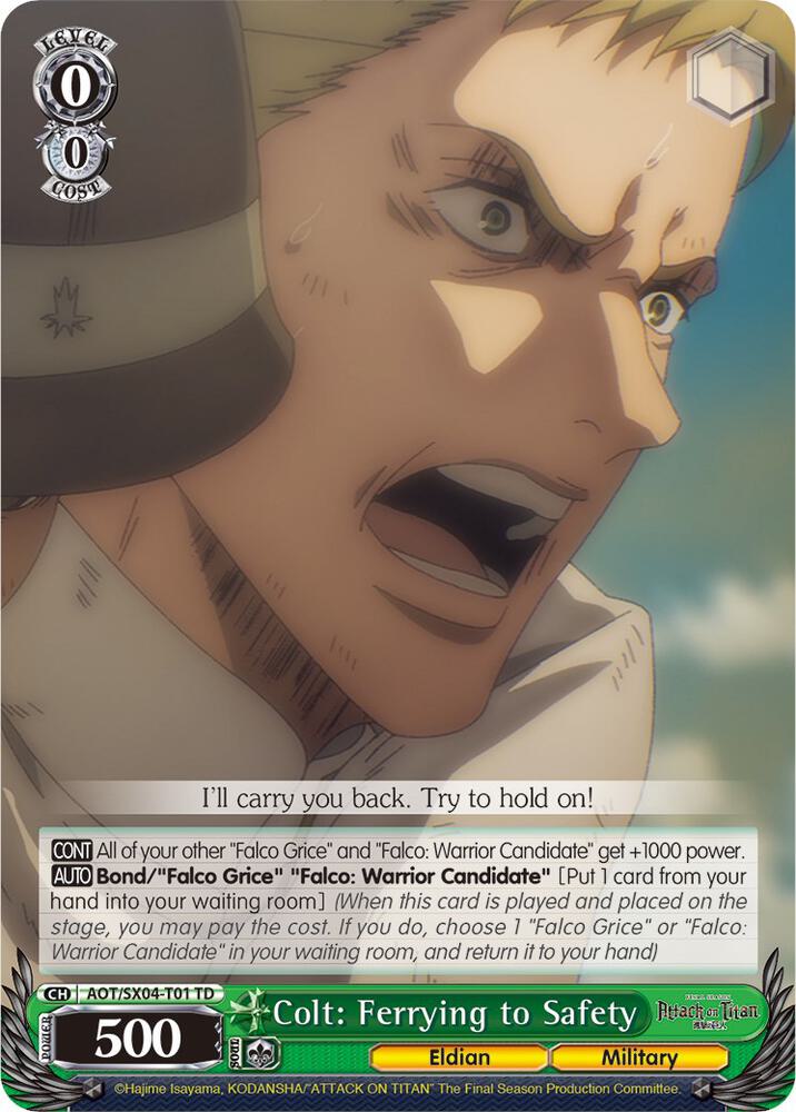 Colt: Ferrying to Safety, Attack On Titan: Final Season AOT/SX04-T01 TD