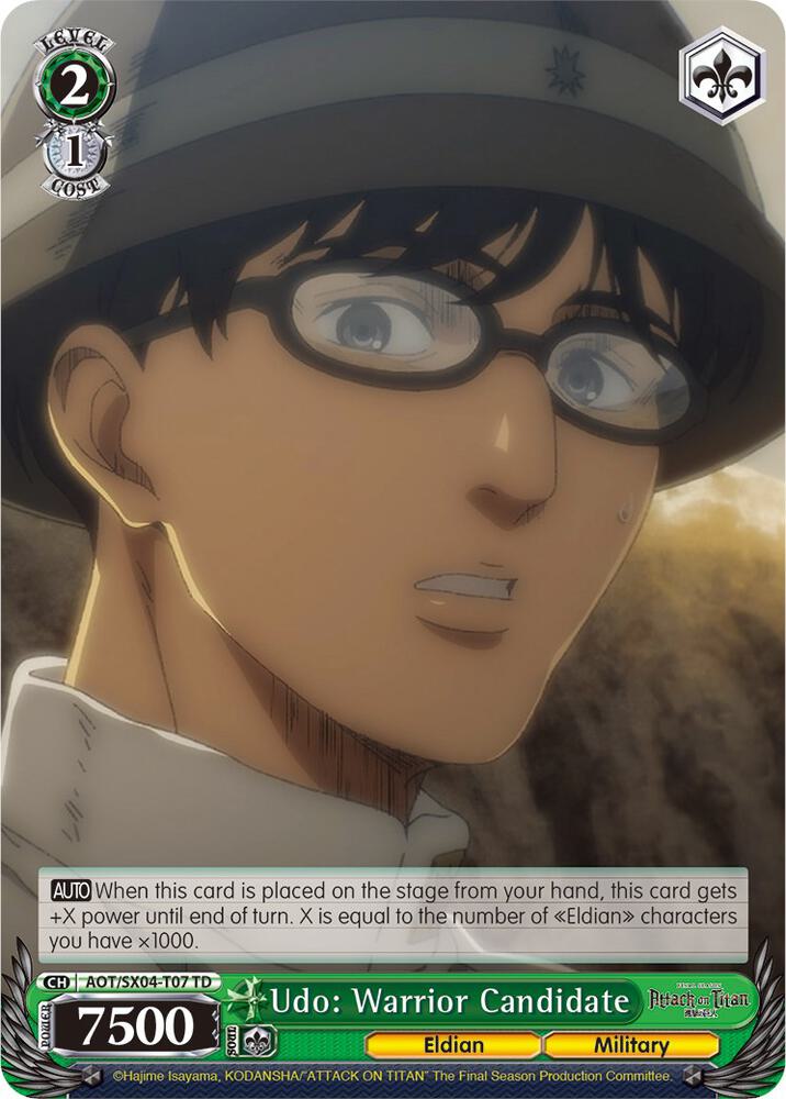 Udo: Warrior Candidate, Attack On Titan: Final Season AOT/SX04-T07 TD