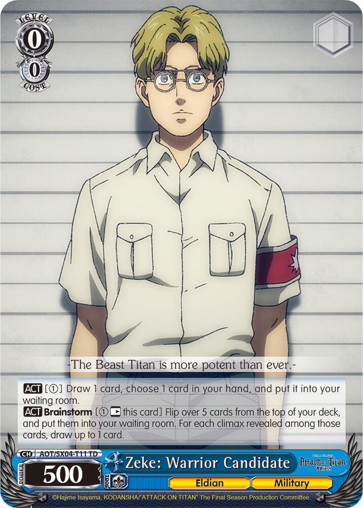 Zeke: Warrior Candidate, Attack On Titan: Final Season AOT/SX04-T11 TD