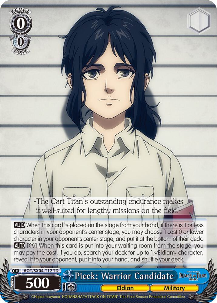 Pieck: Warrior Candidate, Attack On Titan: Final Season AOT/SX04-T12 TD