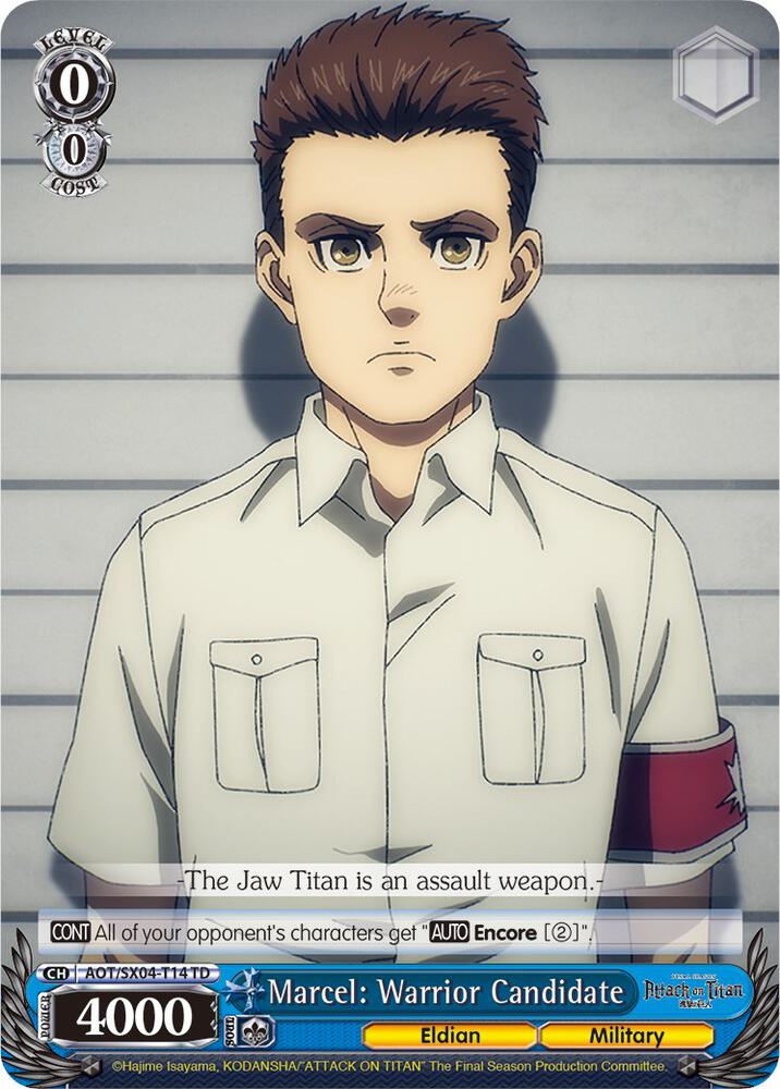 Marcel: Warrior Candidate, Attack On Titan: Final Season AOT/SX04-T14 TD