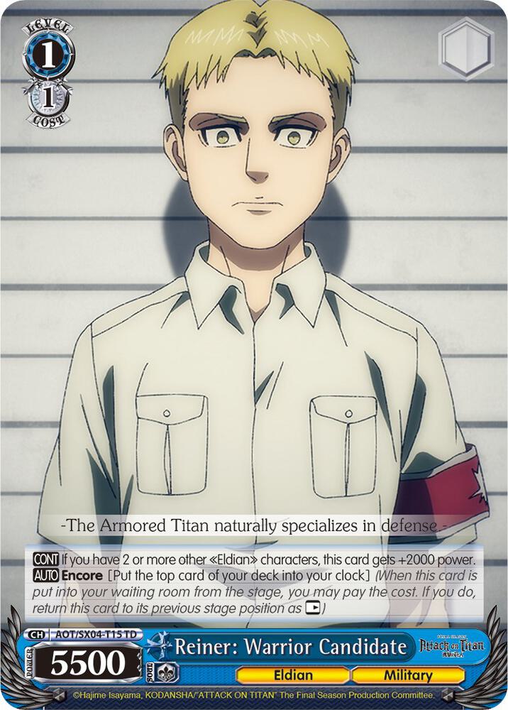 Reiner: Warrior Candidate, Attack On Titan: Final Season AOT/SX04-T15 TD