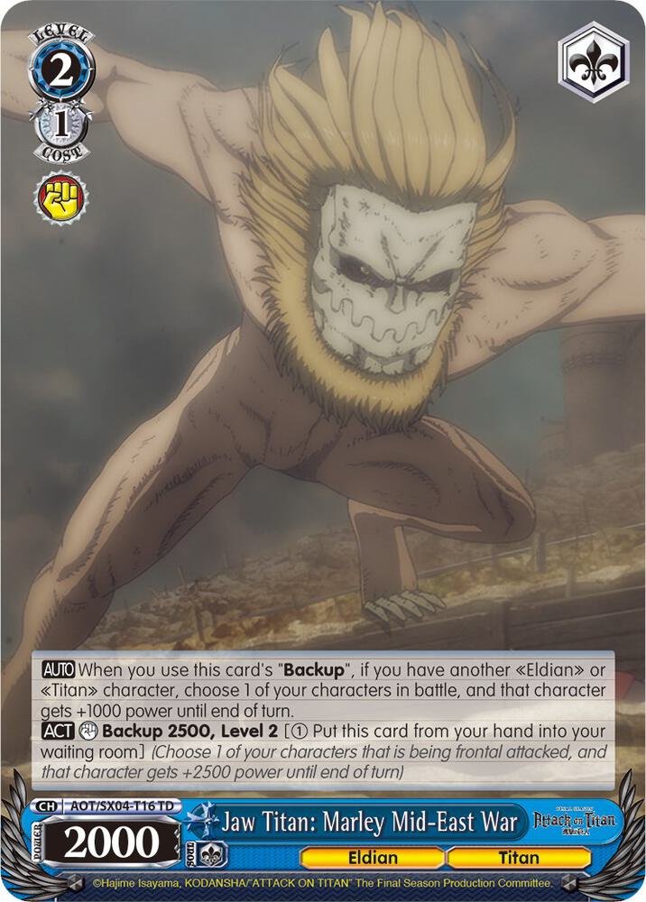 Jaw Titan: Marley Mid-East War, Attack On Titan: Final Season AOT/SX04-T16 TD