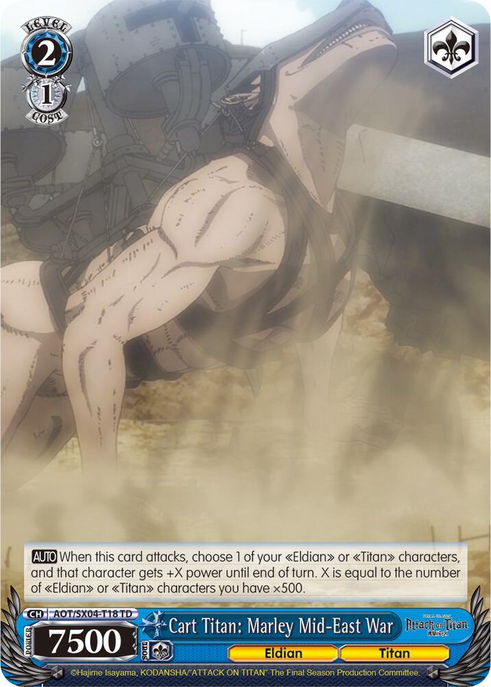 Cart Titan: Marley Mid-East War, Attack On Titan: Final Season AOT/SX04-T18 TD
