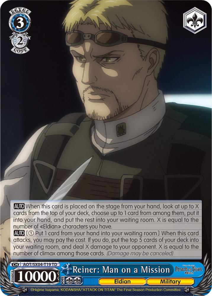 Reiner: Man on a Mission, Attack On Titan: Final Season AOT/SX04-T19 TD
