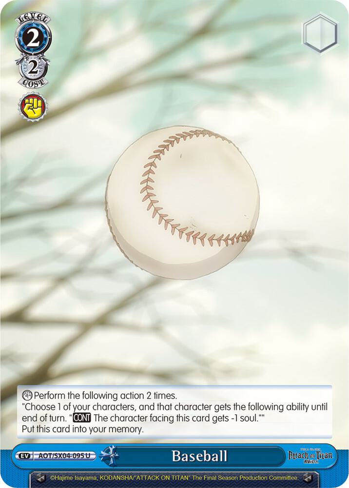 Baseball, Attack On Titan: Final Season AOT/SX04-095 U