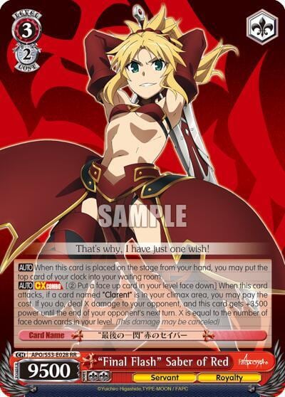 "Final Flash" Saber of Red, Fate/Apocrypha APO/S53-E028 RR