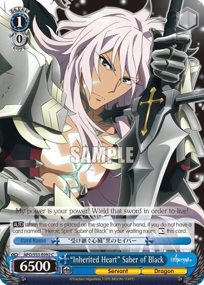 "Inherited Heart" Saber of Black, Fate/Apocrypha APO/S53-E092 C