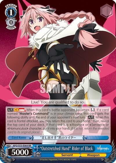 "Outstretched Hand" Rider of Black, Fate/Apocrypha APO/S53-E064 RR