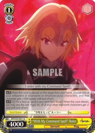 "With My Command Spell" Ruler, Fate/Apocrypha APO/S53-E011 U