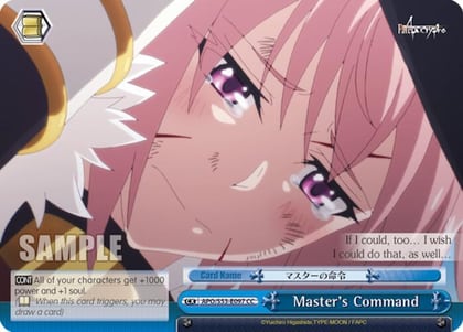 Master's Command, Fate/Apocrypha APO/S53-E097 CC