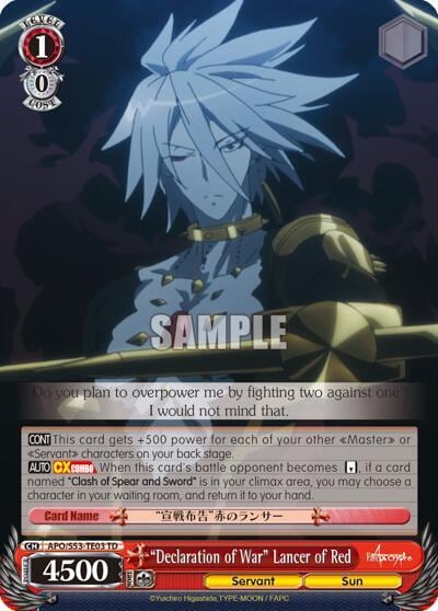 "Declaration of War" Lancer of Red, Fate/Apocrypha APO/S53-TE03 TD