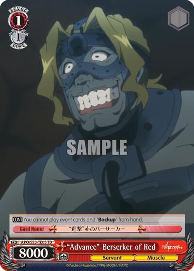 "Advance" Berserker of Red, Fate/Apocrypha APO/S53-TE05 TD