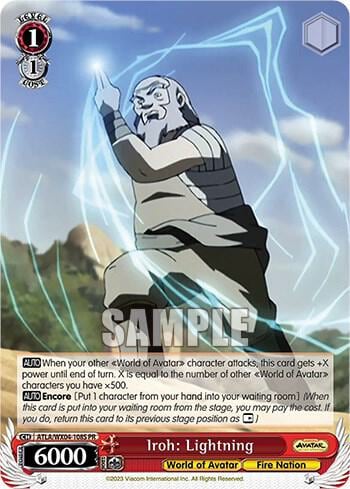 Iroh: Lightning (Foil), Avatar: The Last Airbender ATLA/WX04-108S PR