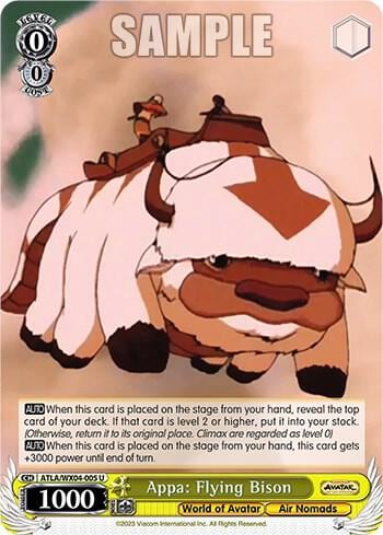 Appa: Flying Bison, Avatar: The Last Airbender ATLA/WX04-005 U