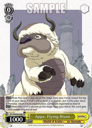 Appa: Flying Bison (SR), Avatar: The Last Airbender ATLA/WX04-005S SR