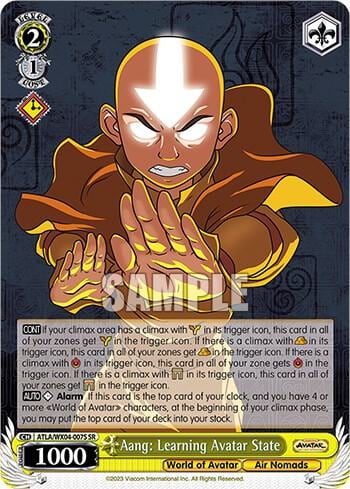 Aang: Learning Avatar State (SR), Avatar: The Last Airbender ATLA/WX04-007S SR